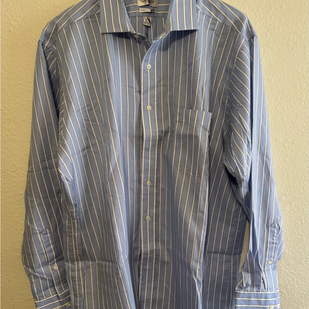 Eagle Mens Long Sleeve Dress Shirt Sz 17 1/2, $10 WHEN ADDED TO A BUNDLE OF 3)